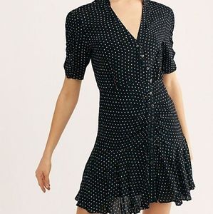 Freepeople Pippa Short Sleeve Black and White Polka Dot Minidress